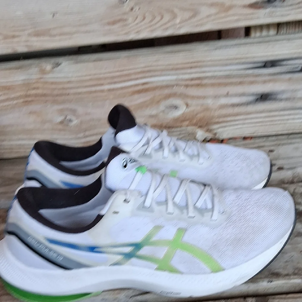 ASICS Gel-Pulse 13 White with Green and Blue Accents - Picture 6 of 10